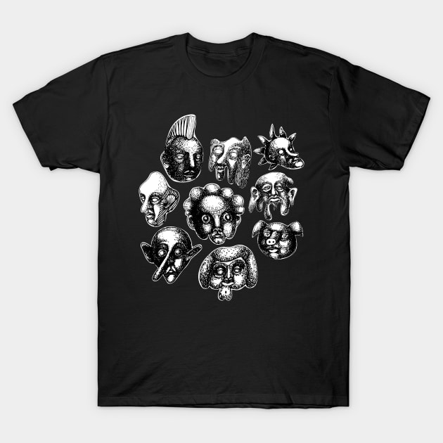 Cute Eerie Heads T-Shirt by zeljkica